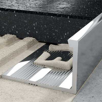 Profil L licowy prosty 10 mm długość 250 cm Excellent aluminiowy elektropoler srebrny