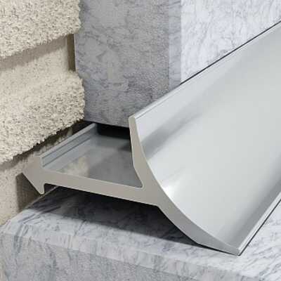 Profil W wewnętrzny 10 mm długość 250 cm aluminiowy, anodowany srebrny