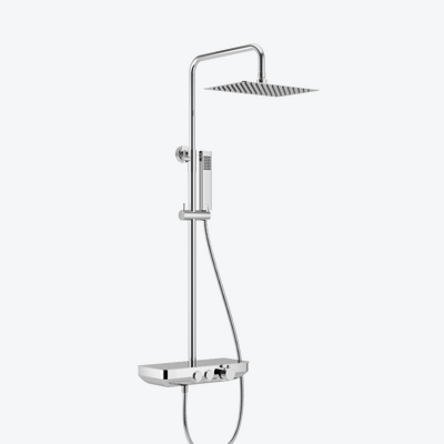 Krotos zestaw prysznicowy natynkowy z deszczownicą 20x30 cm, chrom