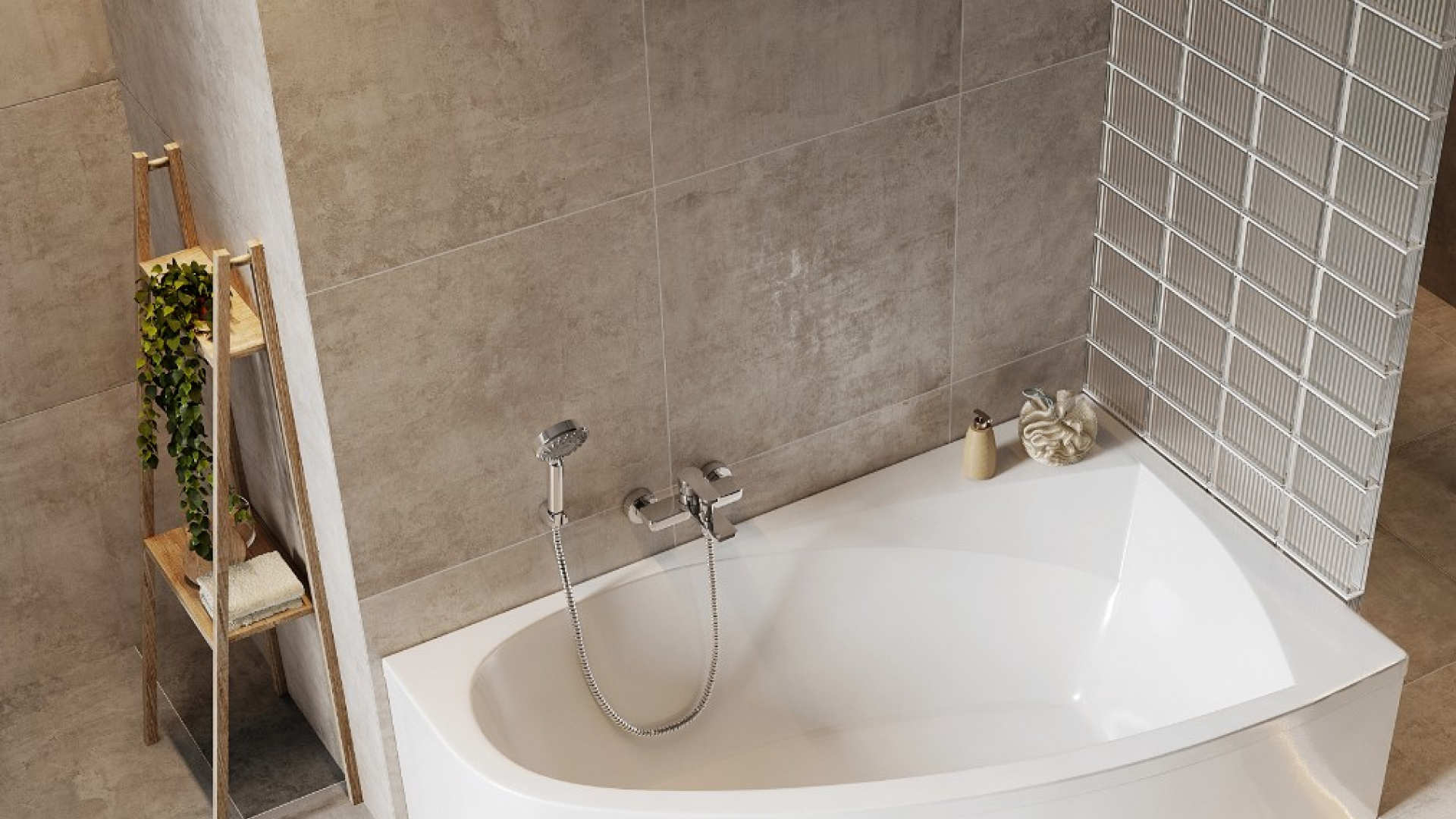 Ursa zestaw prysznicowy punktowy, chrom