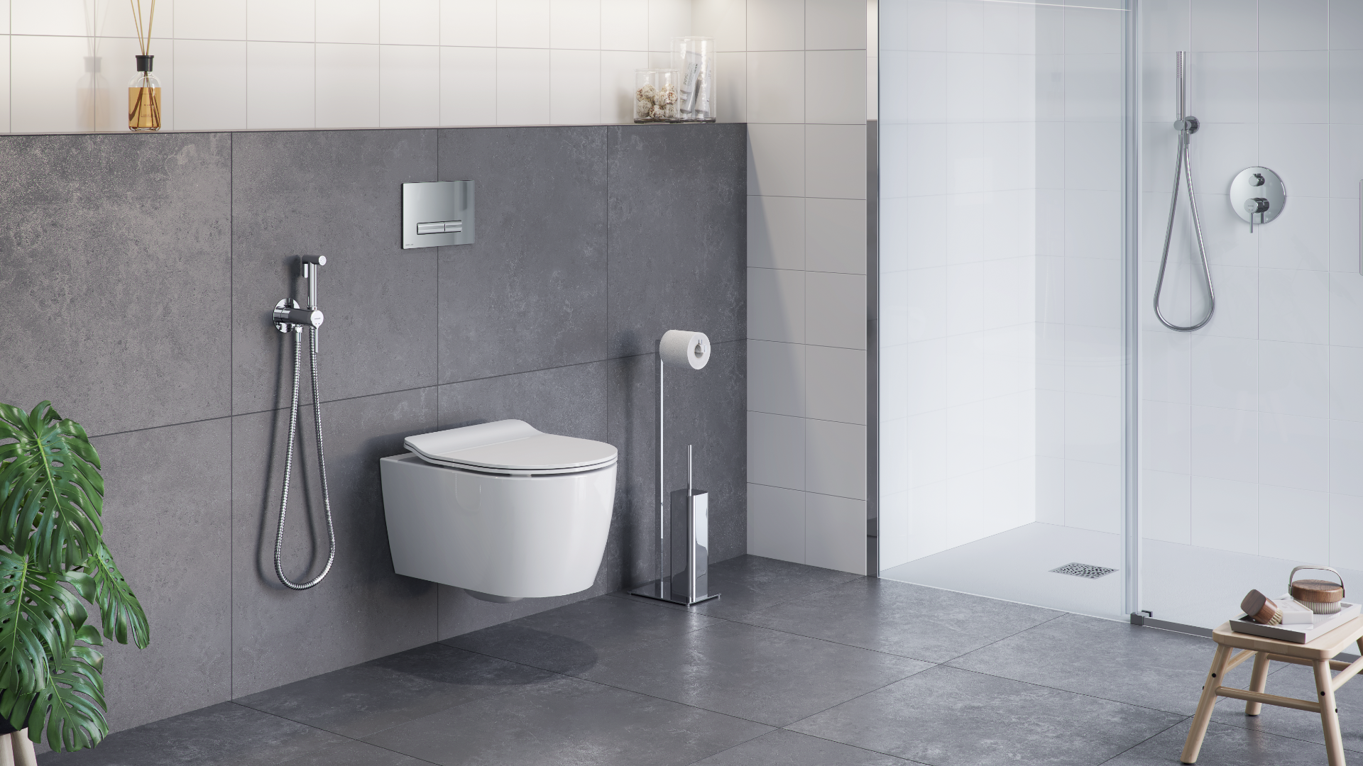 Doto D 48 miska WC 48 cm wisząca bezrantowa z deską wolnoopadającą, biały połysk