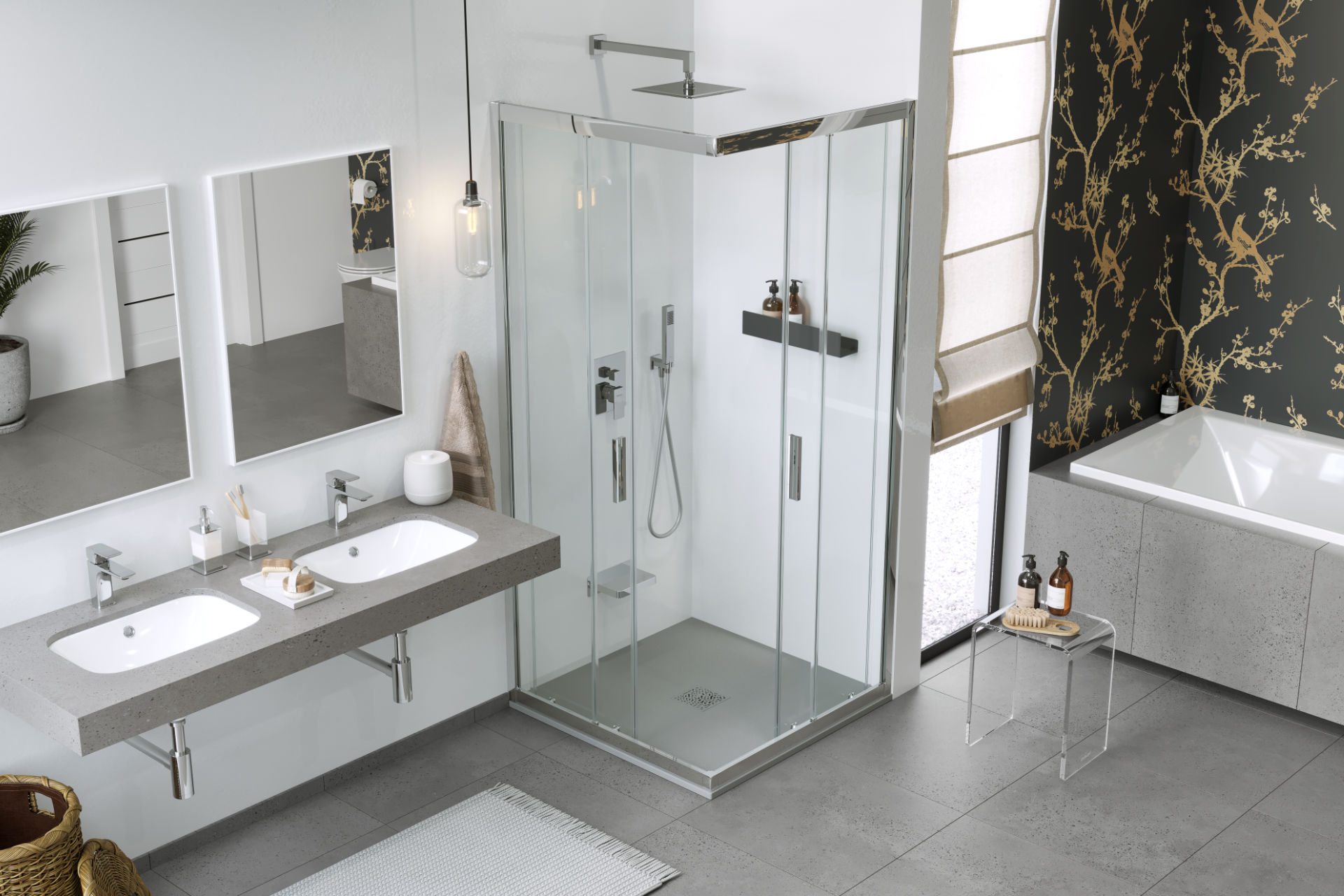 Brodzik kwadratowy 90x90 beton