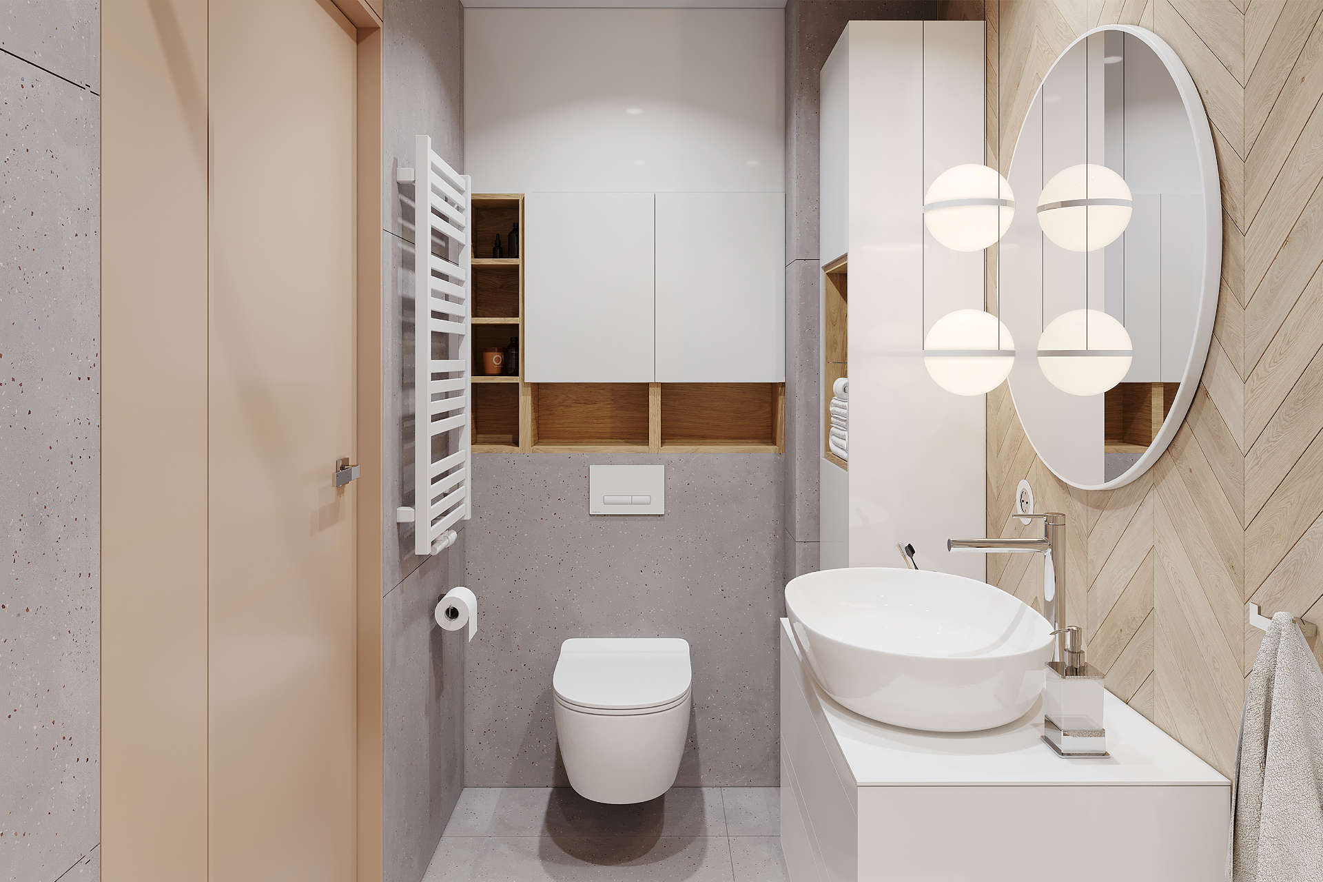 Tuto szafka wisząca wnękowa otwarta, 20x80 cm, dąb