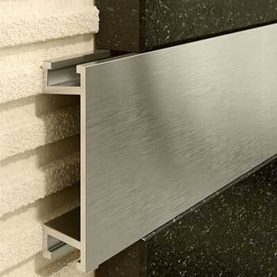 Profil U Listello 30 mm, długość 250 cm aluminiowy, anodowany inox szczotkowany