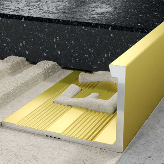 Profil L licowy prosty 10 mm długość 250 cm Excellent aluminiowy anodowany złoty