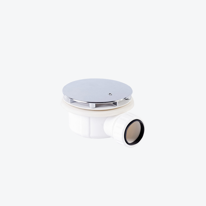 Zero syfon do brodzika 90 mm z pokrywą, chrom