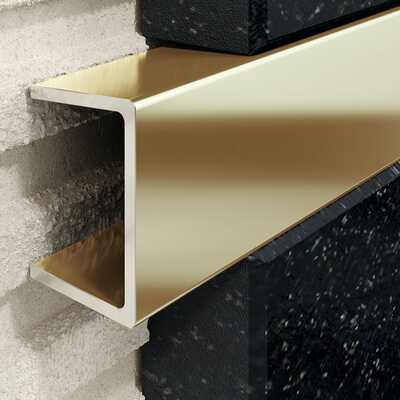 Profil U Listello 12 mm, długość 250 cm stal nierdzewna, złoty polerowany