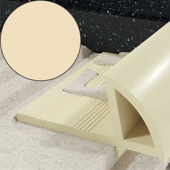 Profil EN krawędziowy 7 mm długość 250 cm PVC beż