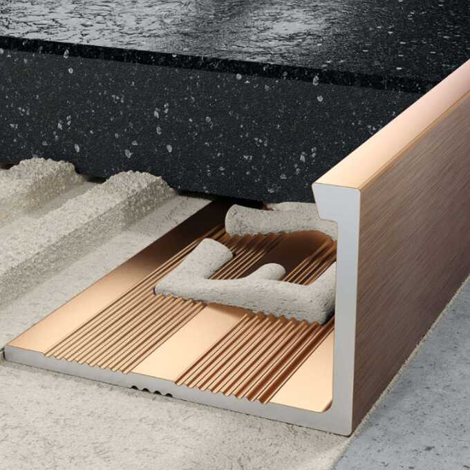 Profil L licowy prosty 12 mm długość 250 cm Excellent aluminiowy anodowany inox szczotkowany