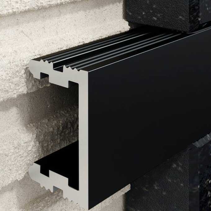 Profil U Listello 12 mm, długość 250 cm aluminiowy, elektropoler czarny mat