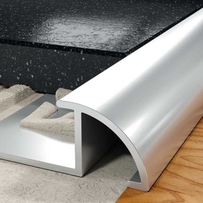 Profil N najazdowy 10 mm, długość 250 cm aluminiowy, surowy