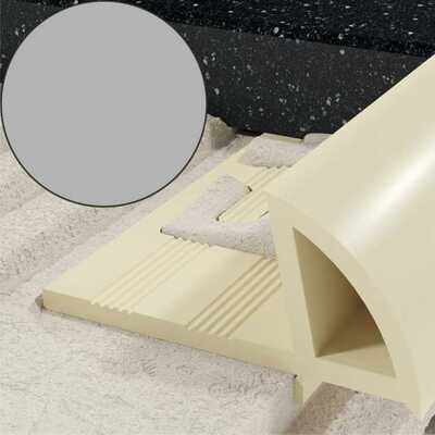 Profil EN krawędziowy 7 mm długość 250 cm PVC szary