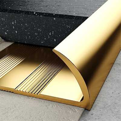 Profil C krawędziowy 10 mm długość 250 cm Excellent mosiężny chrom