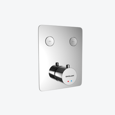 Krotos bateria prysznicowo-wannowa podtynkowa 2 funkcyjna, termostatyczna, chrom