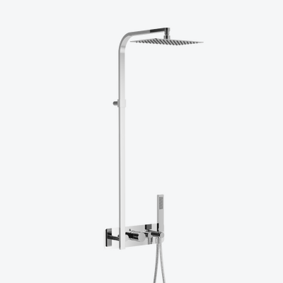 Krotos zestaw prysznicowy podtynkowy z deszczownicą 20x30 cm, termostatyczny, chrom