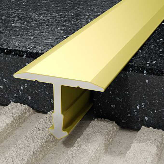 Profil T fugowy 14 mm, długość 250 cm aluminiowy, anodowany złoty