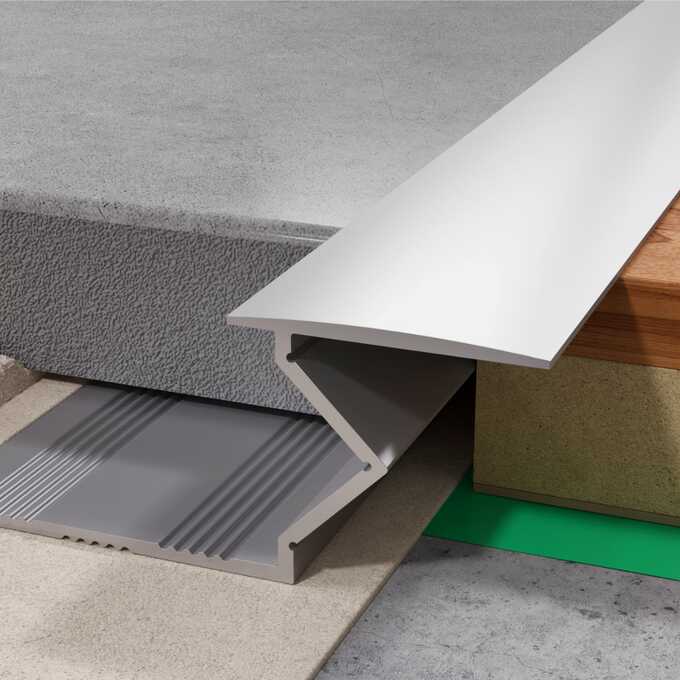 Profil PSA przejściowy adaptacyjny 12-15 mm, długość 250 cm, aluminiowy, anodowany srebrny