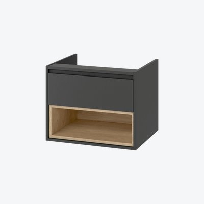 Tuto szafka wisząca pod umywalkę z szufladą Excellent szary/dąb