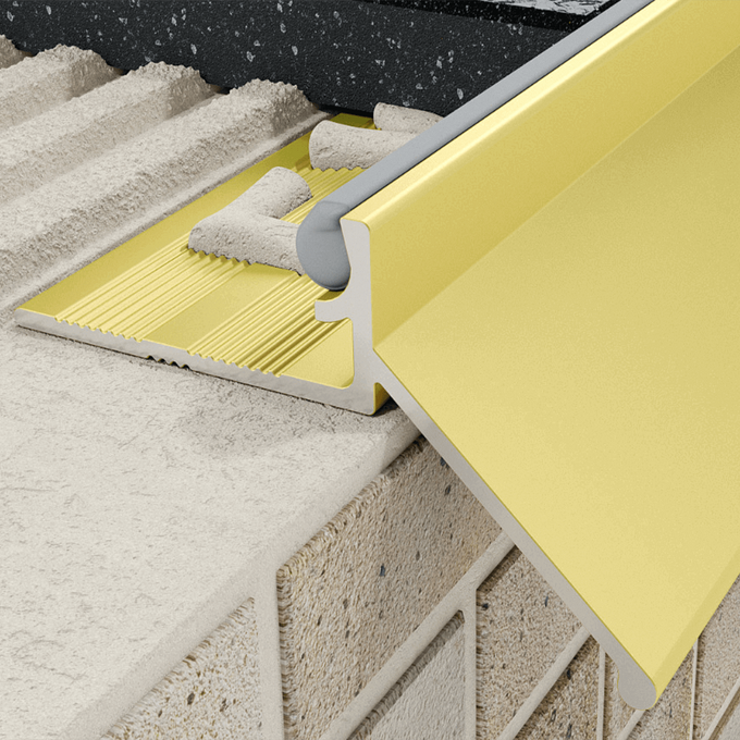 Profil K okapowy 8 mm, szerokość 15 mm długość 250 cm, aluminiowy, anodowany złoty