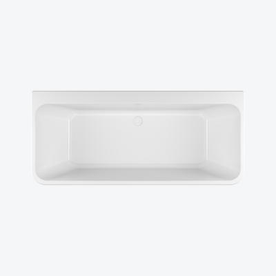 Lila 2.0 wanna prostokątna 150x72 cm przyścienna, biały połysk