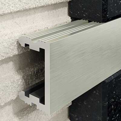 Profil U Listello 12 mm, długość 250 cm aluminiowy, anodowany inox szczotkowany