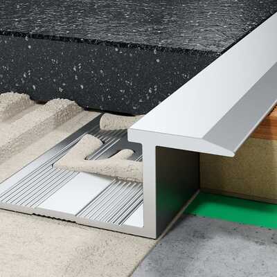 Profil PS przejściowy 10 mm długość 250 cm, aluminiowy, anodowany srebrny