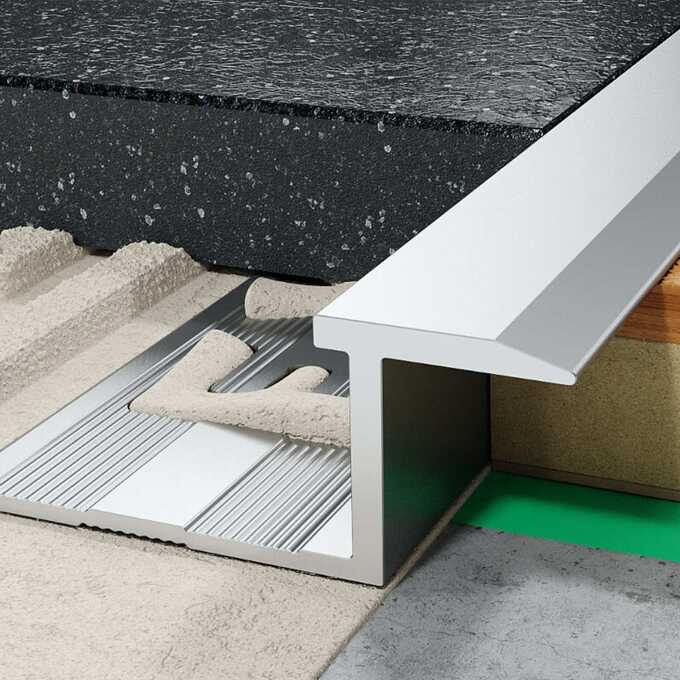 Profil PS przejściowy 10 mm długość 250 cm, aluminiowy, anodowany srebrny