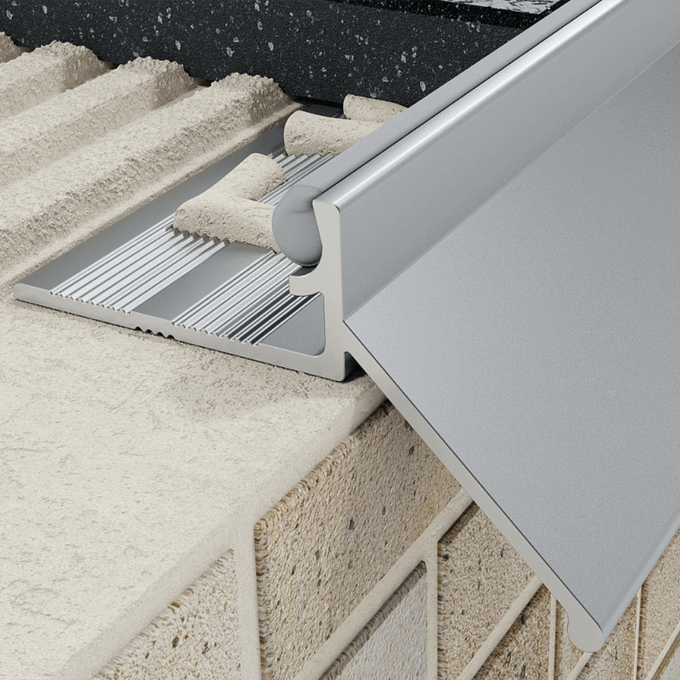 Profil K okapowy 8 mm, szerokość 15 mm długość 250 cm, aluminiowy, anodowany srebrny