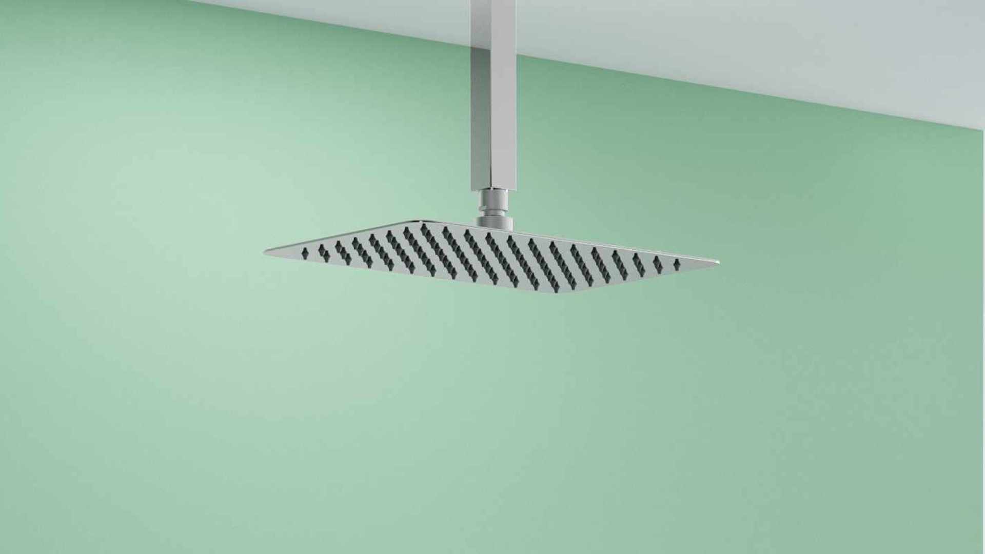 Ramię prysznicowe sufitowe 20 cm kwadratowe, chrom