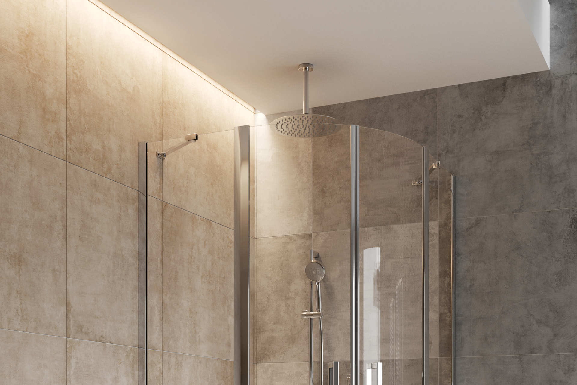 Ramię prysznicowe sufitowe 20 cm okrągłe, chrom