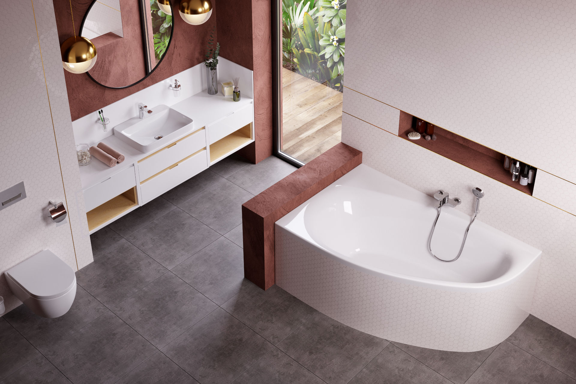 Kameleon wanna narożna lewa 170X110