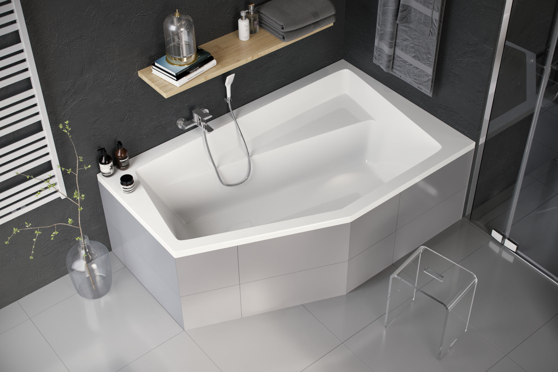 Vesper wanna narożna prawa 160X100