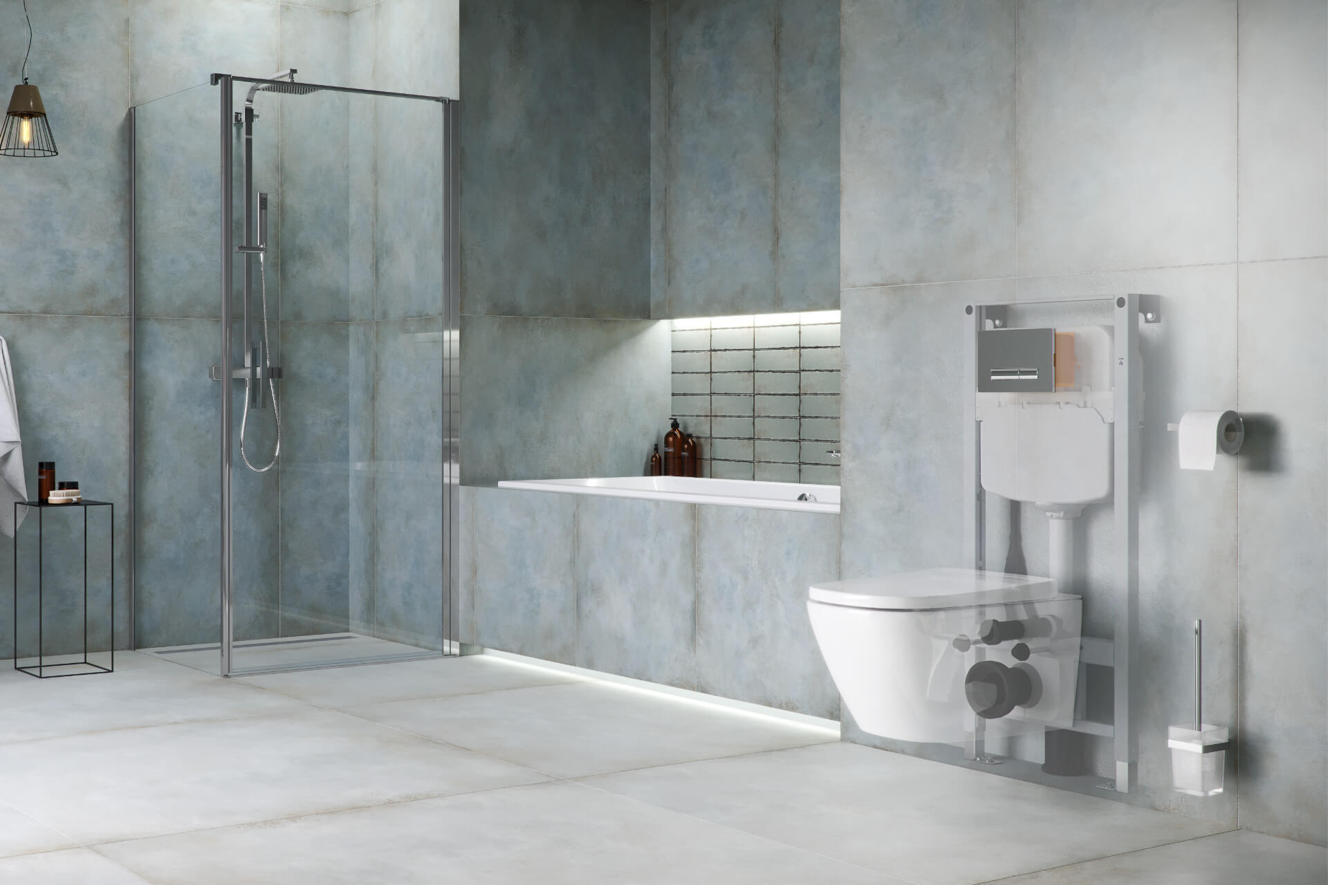 Shiro Premium stelaż podtynkowy do miski WC z przyłączem do montażu toalety myjącej