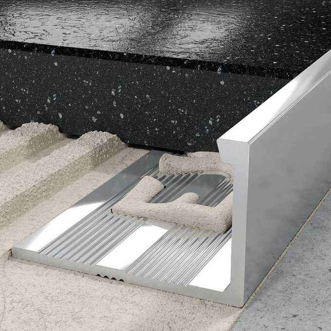 Profil L licowy prosty 10 mm długość 300 cm, aluminiowy, anodowany srebrny