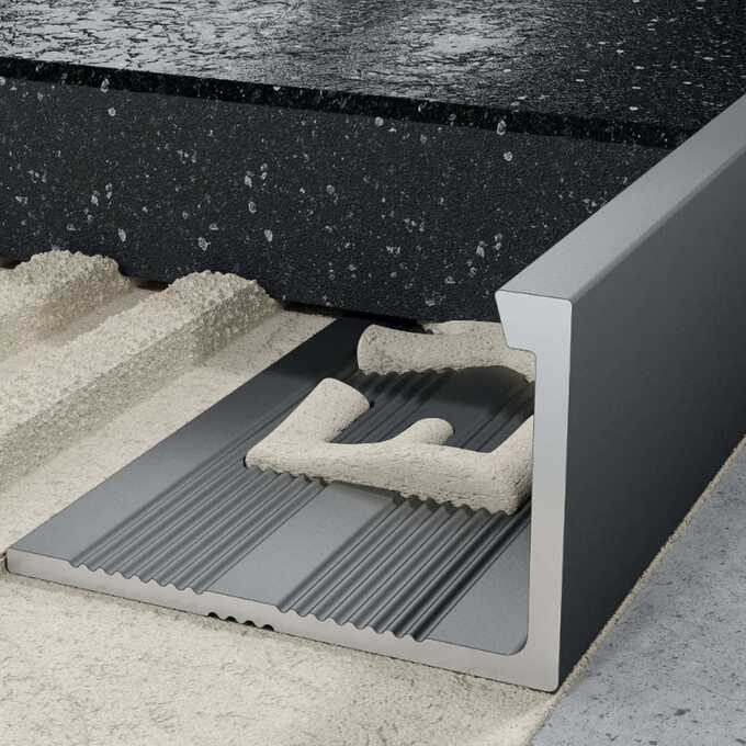 Profil L licowy prosty 12 mm długość 250 cm Excellent aluminiowy anodowany grafit