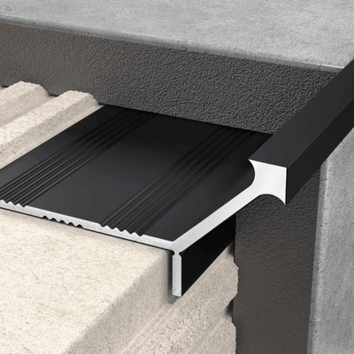 Profil QN narożny ochronny 12 mm długość 250 cm, aluminiowy, elektropoler czarny mat