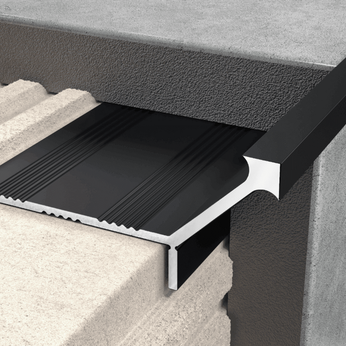 Profil QN narożny ochronny 12 mm długość 250 cm, aluminiowy, elektropoler czarny mat