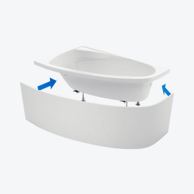 Flex obudowa do zabudowy wanny narożnej płytkami Excellent