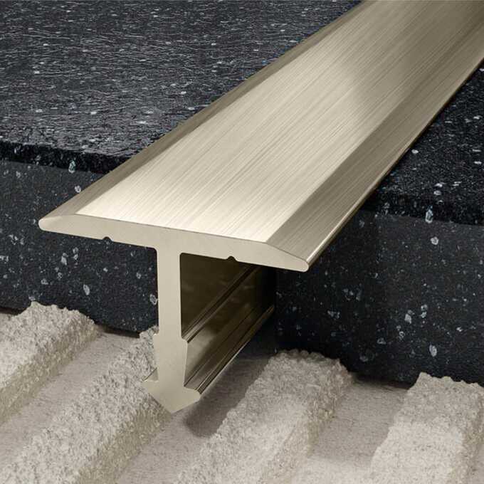 Profil T fugowy 14 mm, długość 250 cm aluminiowy, anodowany inox szczotkowany