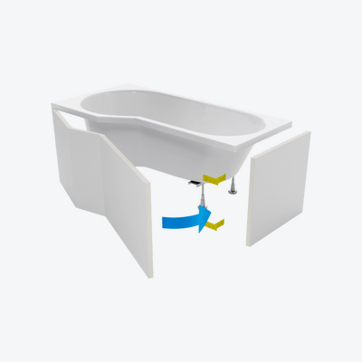 Flex obudowa do zabudowy płytkami wanna Be Spot 160 Excellent