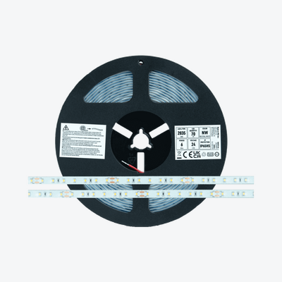 Taśma LED wodoodporna IP65, 120 LED/m napięcie 24V, moc 12W/m, biała neutralna, 5m