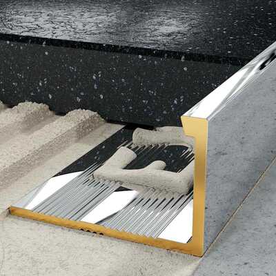 Profil L licowy prosty 12 mm długość 250 cm Excellent mosiężny chromowany