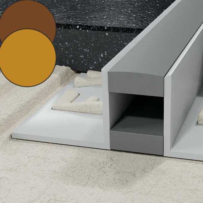 Profil LL dylatacyjny 11,5 mm długość 250 cm PVC karmel / brąz