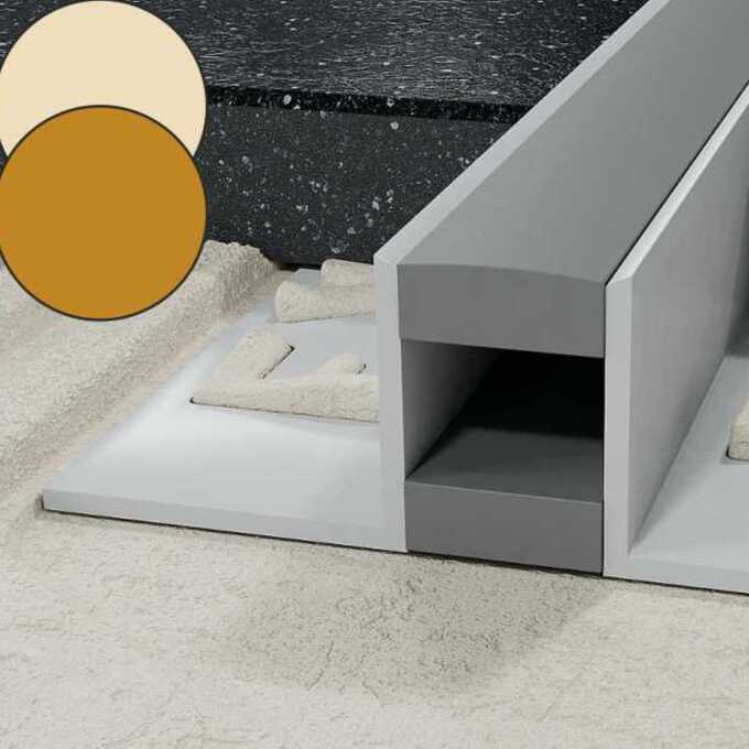 Profil LL dylatacyjny 9,5 mm długość 250 cm PVC karmel / beż