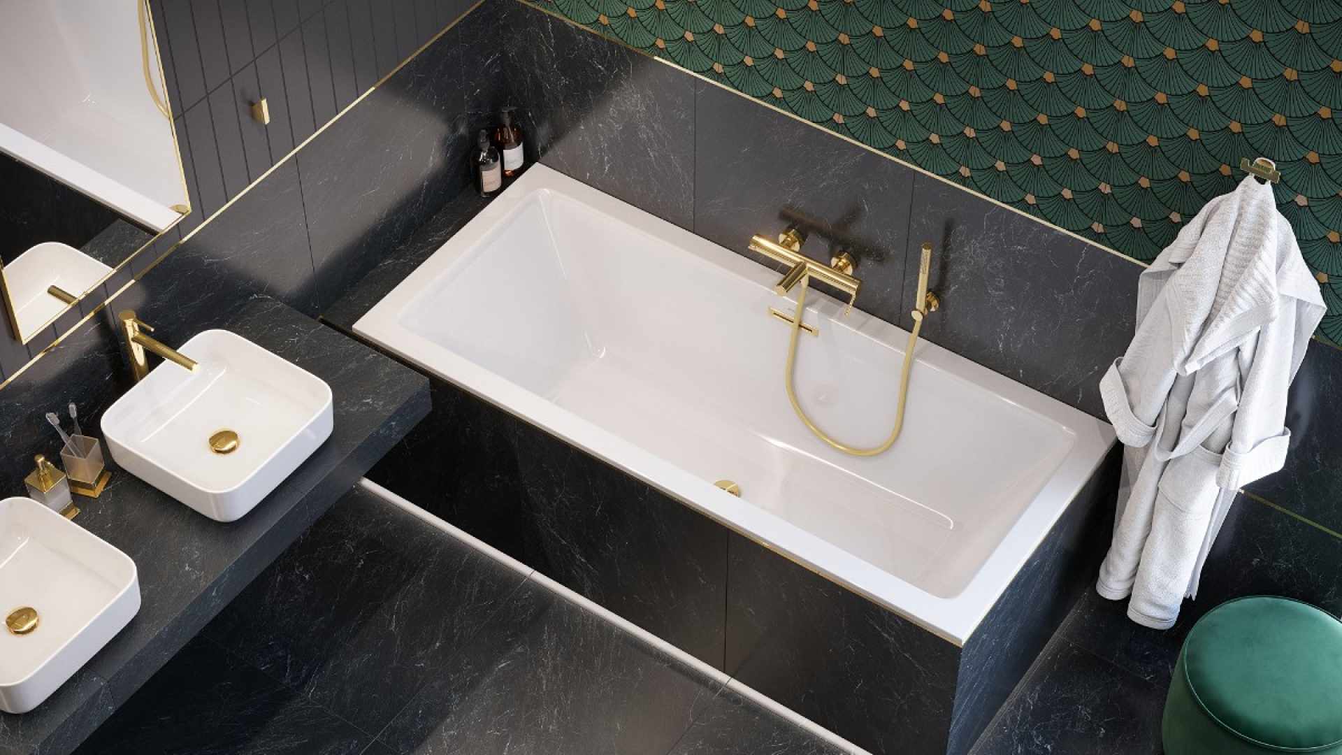 Loka słuchawka prysznicowa, czarny mat
