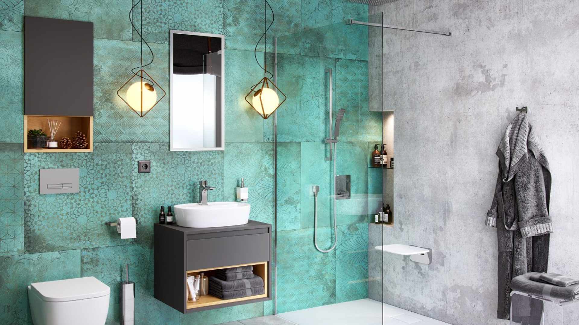 Przyłącze kątowe z mocowaniem słuchawki, czarny mat