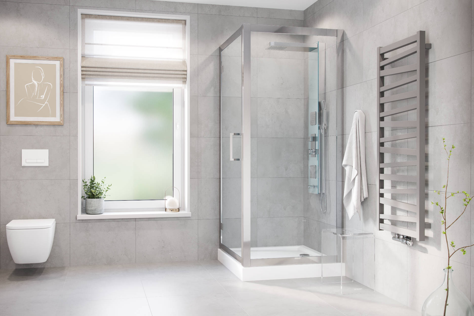 Forma brodzik Kw. Kompakt 80X80 Biały