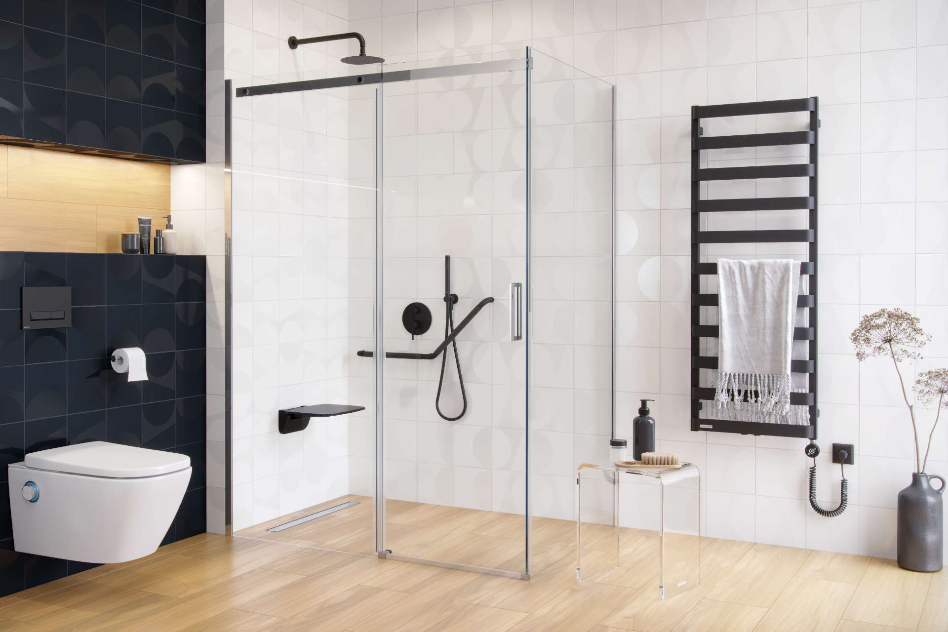 Westa Grzałka Elektryczna 800W Czarna RAL 9005 mat