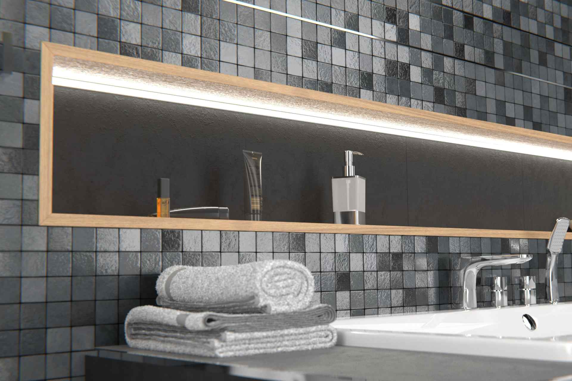 Profil PROFILED oświetleniowy z blendą wnęka nad wanną