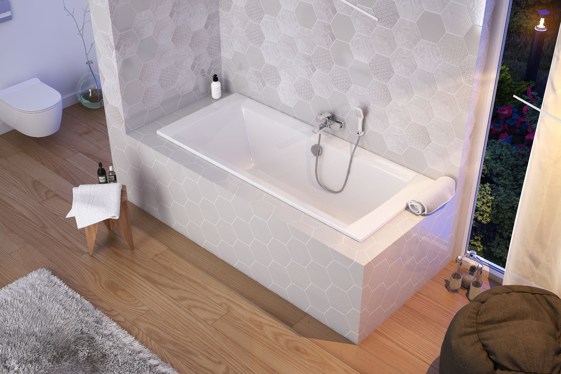 Aquaria Lux wanna prostokątna 180x80